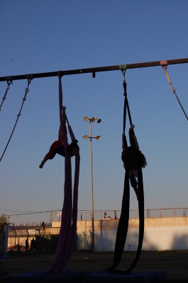 A Photograph of the PCS "Mobile Circus" Show in Jenin, 2010