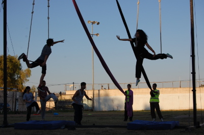 A Photograph of the PCS "Mobile Circus" Show in Jenin, 2010