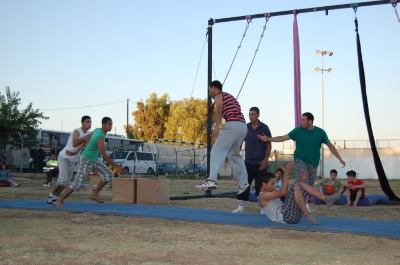A Photograph of the PCS "Mobile Circus" Show in Jenin, 2010