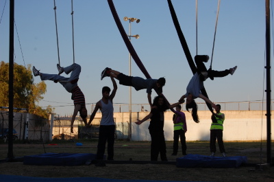 A Photograph of the PCS "Mobile Circus" Show in Jenin, 2010