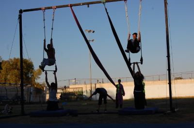 A Photograph of the PCS "Mobile Circus" Show in Jenin, 2010