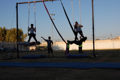 A Photograph of the PCS "Mobile Circus" Show in Jenin, 2010
