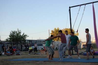 A Photograph of the PCS "Mobile Circus" Show in Jenin, 2010