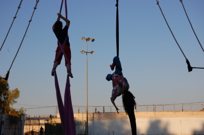 A Photograph of the PCS "Mobile Circus" Show in Jenin, 2010