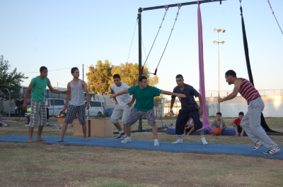 A Photograph of the PCS "Mobile Circus" Show in Jenin, 2010