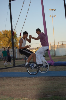 A Photograph of the PCS "Mobile Circus" Show in Jenin, 2010