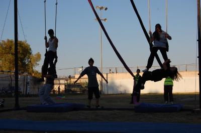 A Photograph of the PCS "Mobile Circus" Show in Jenin, 2010