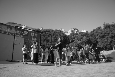 A Photograph of the PCS "Mobile Circus" Show in Nablus, 2010
