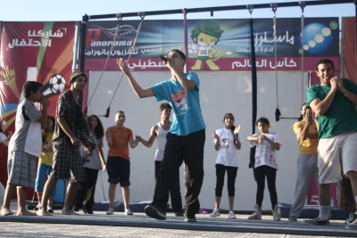 A Photograph of the PCS "Mobile Circus" Show in Nablus, 2010
