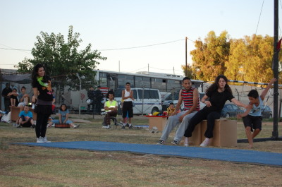 A Photograph of the PCS "Mobile Circus" Show in Jenin, 2010