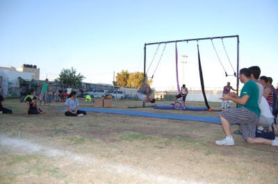 A Photograph of the PCS "Mobile Circus" Show in Jenin, 2010
