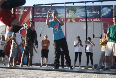 A Photograph of the PCS "Mobile Circus" Show in Nablus, 2010
