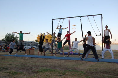 A Photograph of the PCS "Mobile Circus" Show in Jenin, 2010