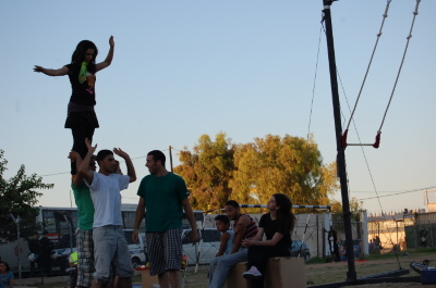 A Photograph of the PCS "Mobile Circus" Show in Jenin, 2010