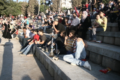 A Photograph of the PCS "Mobile Circus" Show in Nablus, 2010
