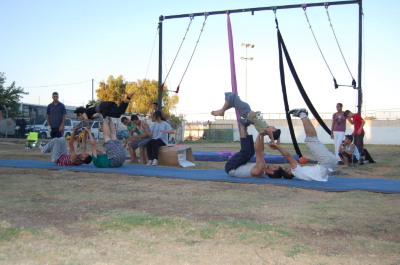 A Photograph of the PCS "Mobile Circus" Show in Jenin, 2010