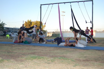 A Photograph of the PCS "Mobile Circus" Show in Jenin, 2010