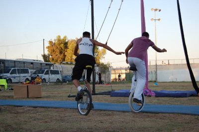 A Photograph of the PCS "Mobile Circus" Show in Jenin, 2010