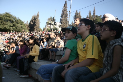 A Photograph of the PCS "Mobile Circus" Show in Nablus, 2010

