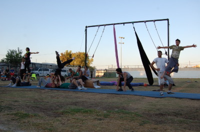 A Photograph of the PCS "Mobile Circus" Show in Jenin, 2010