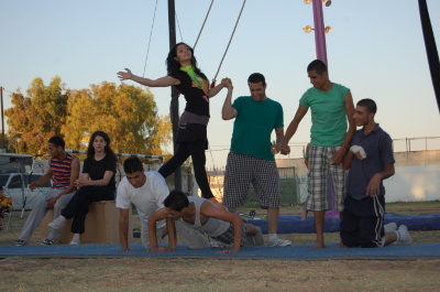 A Photograph of the PCS "Mobile Circus" Show in Jenin, 2010