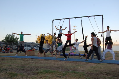 A Photograph of the PCS "Mobile Circus" Show in Jenin, 2010