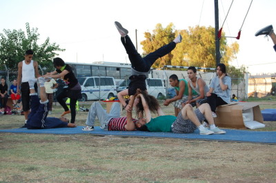 A Photograph of the PCS "Mobile Circus" Show in Jenin, 2010