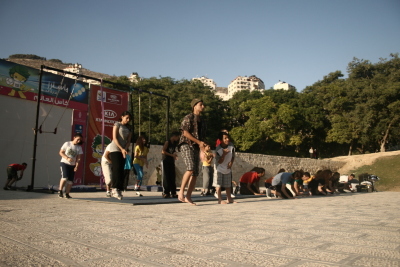 A Photograph of the PCS "Mobile Circus" Show in Nablus, 2010
