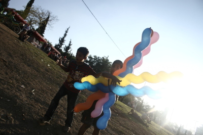 A Photograph of the PCS "Mobile Circus" Show in Nablus, 2010
