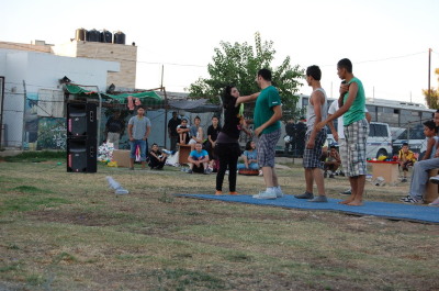 A Photograph of the PCS "Mobile Circus" Show in Jenin, 2010
