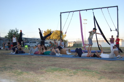 A Photograph of the PCS "Mobile Circus" Show in Jenin, 2010