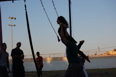 A Photograph of the PCS "Mobile Circus" Show in Jenin, 2010