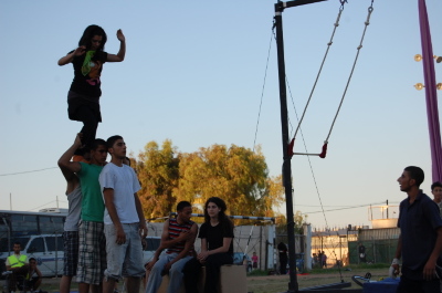 A Photograph of the PCS "Mobile Circus" Show in Jenin, 2010