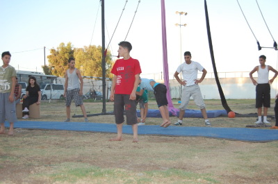 A Photograph of the PCS "Mobile Circus" Show in Jenin, 2010