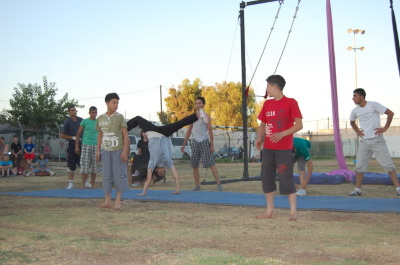 A Photograph of the PCS "Mobile Circus" Show in Jenin, 2010