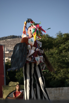 A Photograph of the PCS "Mobile Circus" Show in Nablus, 2010
