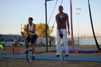 A Photograph of the PCS "Mobile Circus" Show in Jenin, 2010