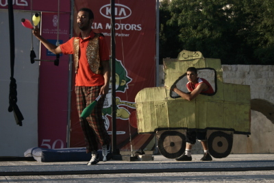A Photograph of the PCS "Mobile Circus" Show in Nablus, 2010
