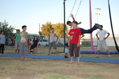 A Photograph of the PCS "Mobile Circus" Show in Jenin, 2010