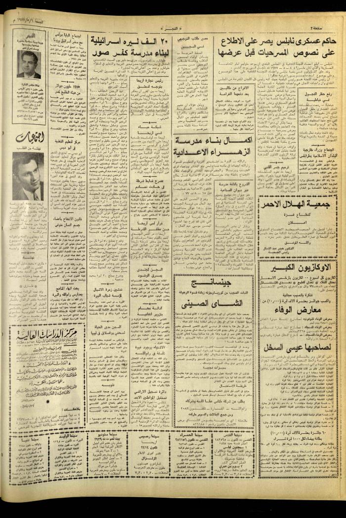 Al-Fajr Newspaper, Issue No. 961, Jerusalem, 6 May 1977
