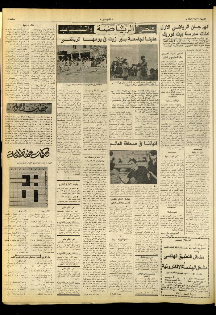 العدد 980 من جريدة الفجر، القدس، 25 أيار 1977