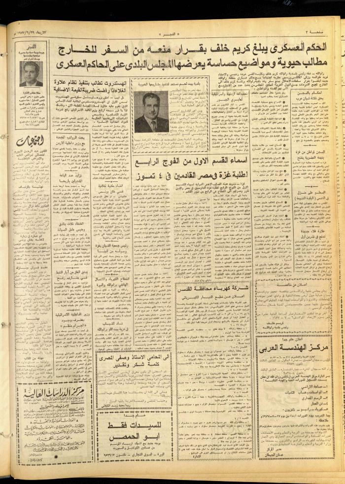 العدد 1015 من صحيفة الفجر، القدس، 29 حزيران 1976
