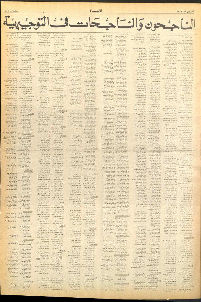 العدد 2679 من صحيفة الأنباء، 28 تموز 1977