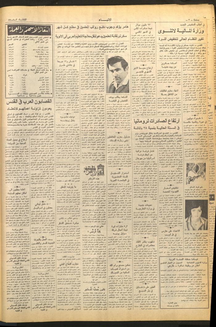 Issue 2683 of al-Anba Newspaper, 2 August 1977
