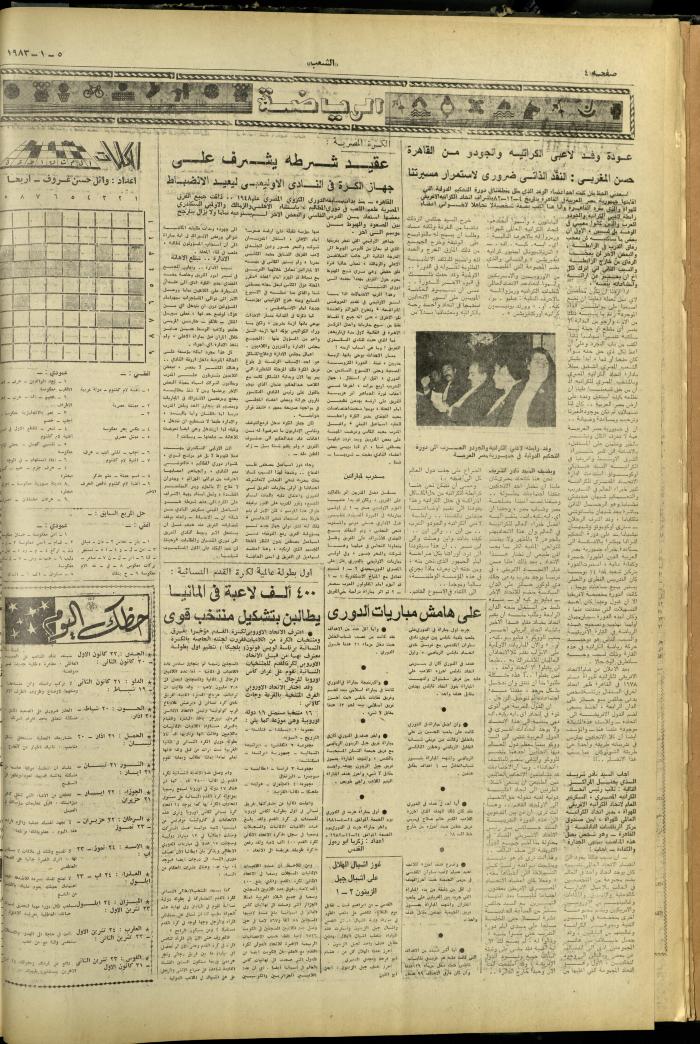 العدد 3169 من جريدة الشعب، 2 كانون الثاني 1983