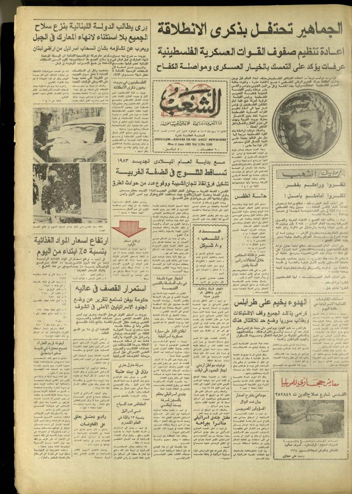 العدد 3169 من جريدة الشعب، 2 كانون الثاني 1983