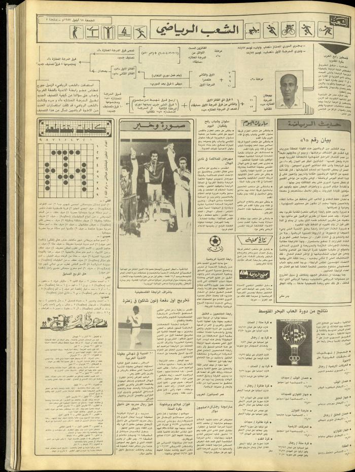 Issue 4820 of Asha'b Newspaper, 18 September 1987
