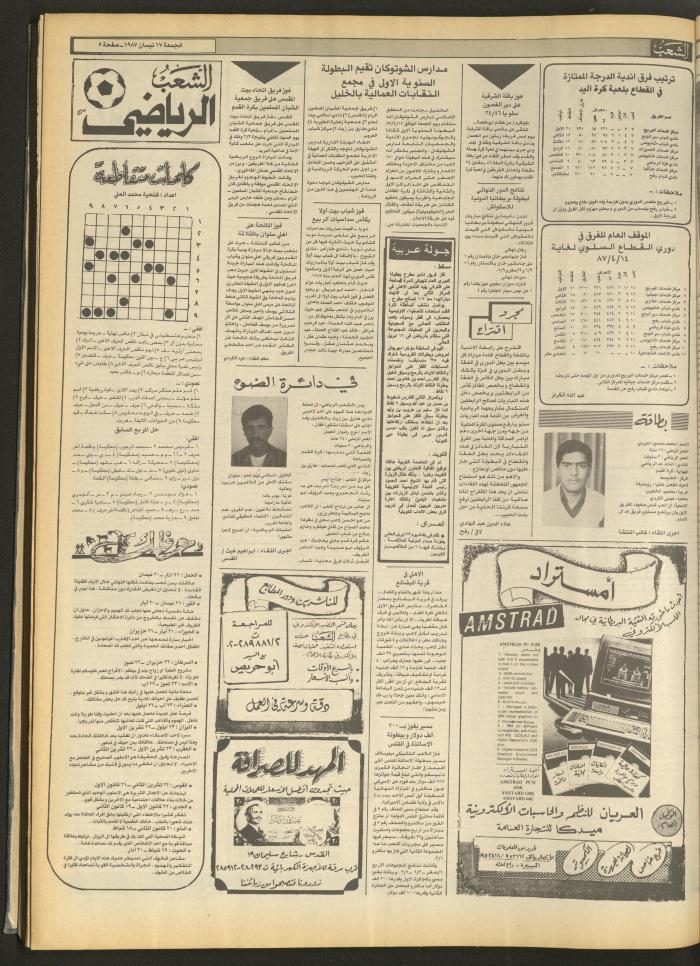 العدد 4674 من جريدة الشعب، 17 نيسان 1987
