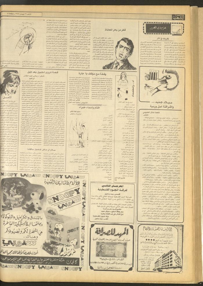 Issue 4683 of Asha'b Newspaper, 26 April 1987