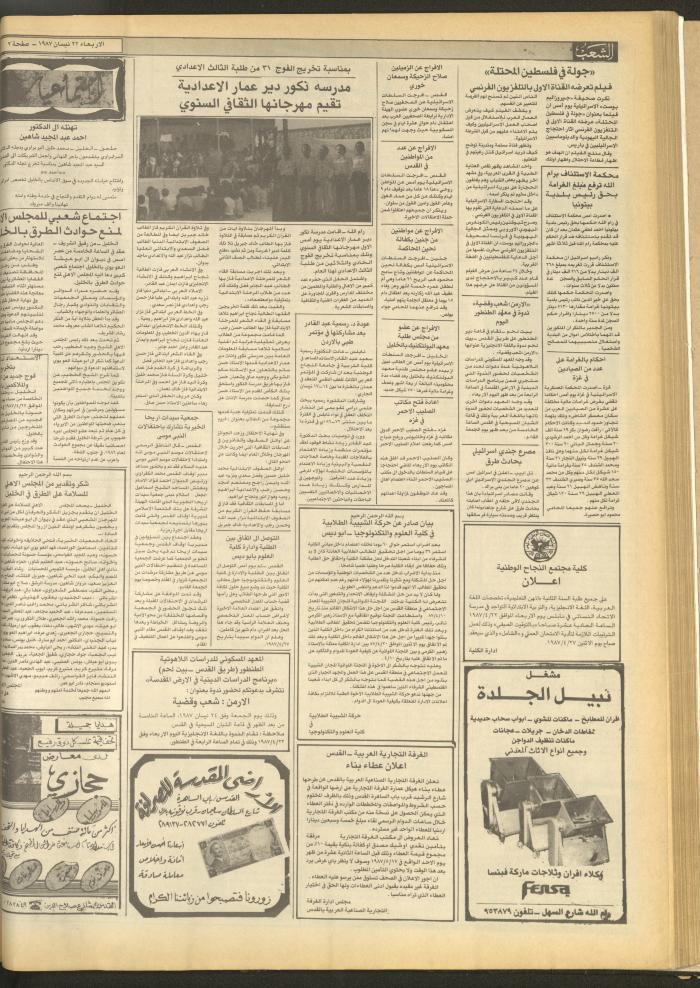 Issue 4679 of Asha'b Newspaper, 22 April 1987